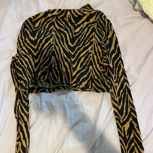 Tiger print crop top